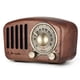 thumbnail image 1 of Altavoz Bluetooth con radio retro - Radio FM en nogal, estilo retro clásico, refuerzo de graves, gran volumen, conexión inalámbrica Bluetooth 5.0, 1 of 6