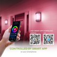 thumbnail image 5 of ASD 10 Inch Smart RGBW LED Outdoor & Indoor Wall Mount Light Fixture - Black RGB Wall Sconce Exterior Lighting - 120-277V 15W 2700-6500K Dimmable, Remote Control, Alexa - Front Door, Patio ETL, 5 of 17