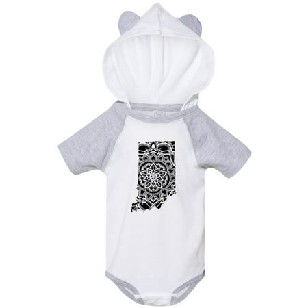 

Inktastic Indiana Silhouette Mandala Gift Baby Boy or Baby Girl Bodysuit