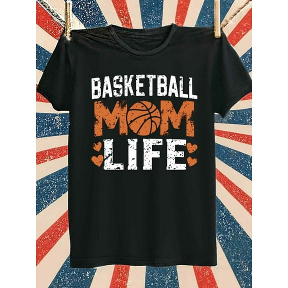 100% cotton Basketball Mom men black Casual Unisex Shirt Graphic Tee tshirts Original Unisex Shirt Graphic Tee tshirts Original Unisex Shirt Crewneck tshirts Vintage Unisex Shirt Printed tshirts