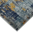 thumbnail image 6 of 7' Blue and Orange Round Abstract Power Loom Area Rug, 6 of 10