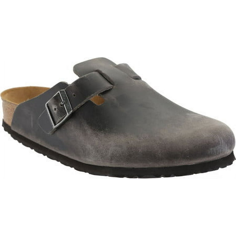 Birkenstock boston soft footbed iron hotsell oiled leather