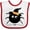 White/Red, variant on Inktastic Halloween Witch Spider Girls Baby Bib