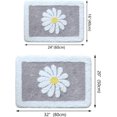 thumbnail image 2 of Alfombras de baño, alfombras de baño de flores blancas, alfombras de fibra superfina suave y esponjosa, alfombra de baño antideslizante, alfombrillas de felpa para lavar a máquina, alfombra de baño para cuarto de baño con ducha (16.0 x 24.0 in, gris) oso de fresa Electrónica, 2 of 5