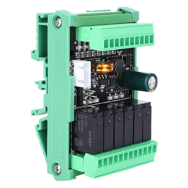 Risegun Controlador PLC, Controlador lógico programable DC24V Placa PLC 5A Controlador programable Simple eléctrico Entrada de 8 Puntos y Salida de 6 Puntos