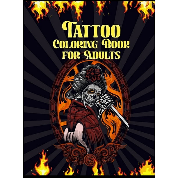 Tattoo Coloring Book For Adults Over 60 Modern Tattoo Designs For Men And Women Tattoo Stress