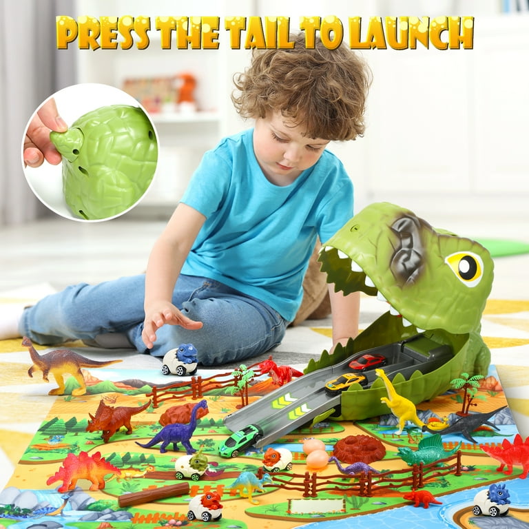 JoyStone 77-Piece Dinosaur Playset with Track & Carrier photo 6