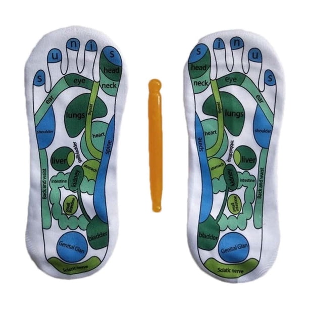 Calcetines de reflexología para aliviar el dolor de pies y masajear los pies (tallas 35-42)