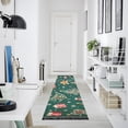 thumbnail image 4 of Yayeee Runner Rug for Bedroom 2'x6' Machine Washable Hallway Non Slip Mat, Green Christmas Gingerbread, 4 of 8