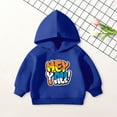 thumbnail image 2 of newwalpole Boy's Graphic Letter Hoodies Long Sleeve Hooded Sweatshirts Pullovers Fall Clothes Trendy Blue for Size 2-3 Years, 2 of 7
