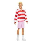 Barbie Fashionistas Ken Doll #241 in Red Striped Top and Pink Shorts with White Sneakers, Blonde
