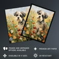 thumbnail image 3 of Shih Tzu In Wildflower Field Claude Monet Style Dog Oil Painting Extra Large XL Wall Art Poster Print, 3 of 5
