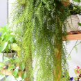 thumbnail image 5 of 2 piezas de enredadera de helecho verde artificial, hiedra falsa, enredadera de flores colgantes, agujas de pino, planta de pared de plástico resistente a los rayos UV simulada, 5 of 5