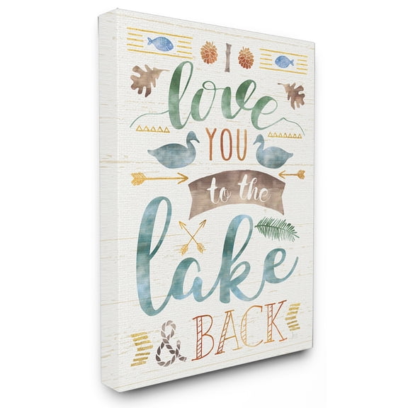 The Stupell Home Decor Collection I Love You To The Lake and Back Wall Art