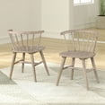 thumbnail image 2 of Furniture of America Rusenta Spindle Back Solid Wood Side Chairs, Set of 2, Natural Oak, 2 of 11