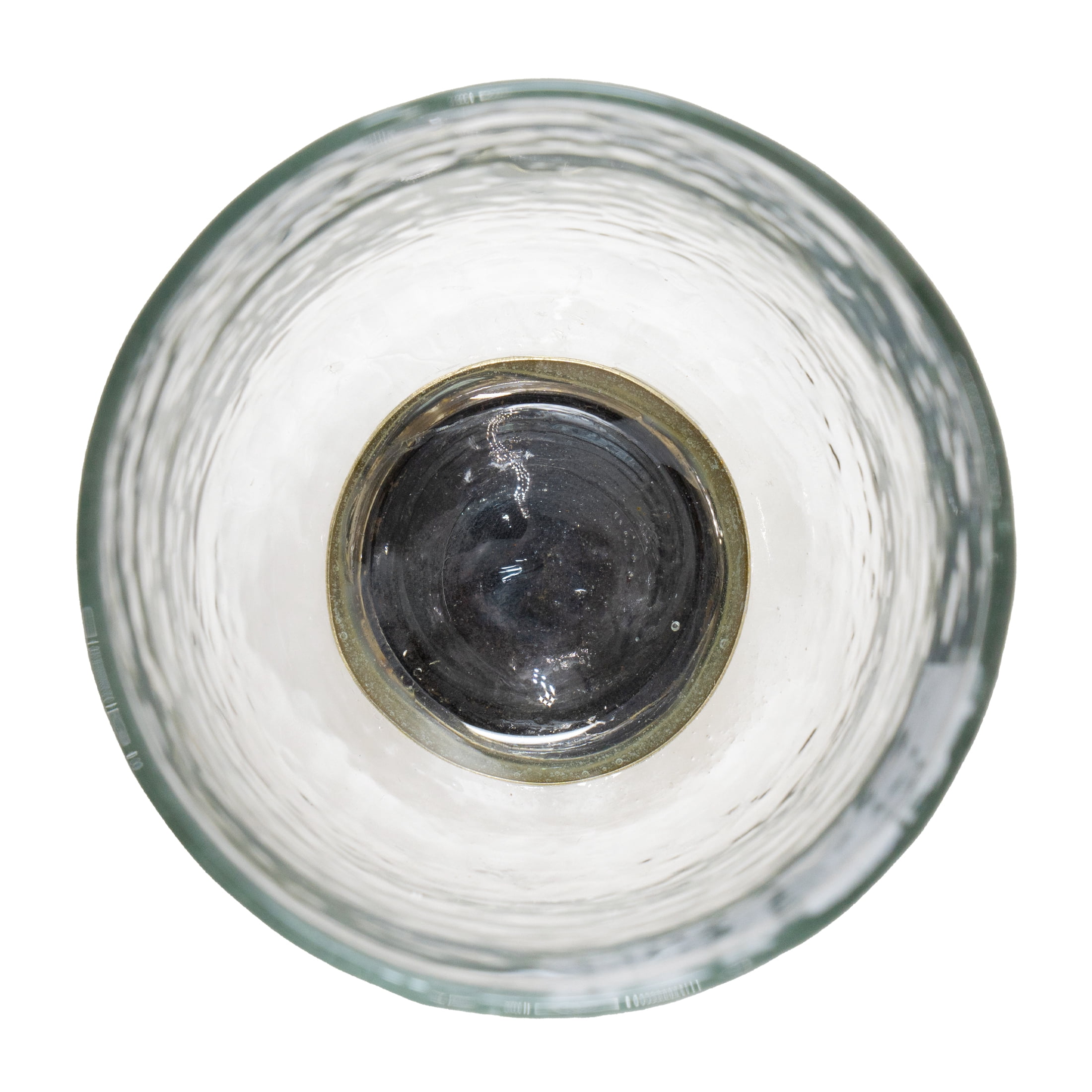 My Texas House Clear and Gold Glass Christmas Votive Candle Holder, 6"