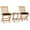Black, variant on vidaXL 3 Piece Folding Patio Dining Set with Cushion Solid Teak Wood