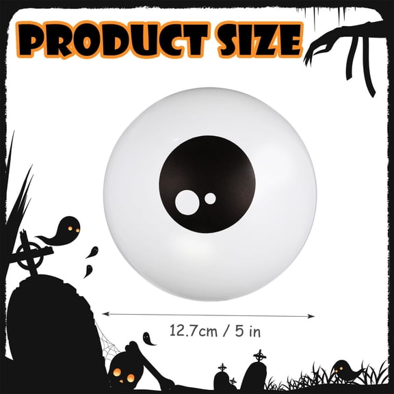 AQITTI 100pcs Halloween Inflatables Large Eyes Decoration Blow Ups Eye Balloons for Yard, 5 in Inflatable Halloween Decor Outdoor, Party Supplies Blow up Decoration for Indoor, Outdoor White