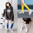 thumbnail image 4 of 1 Pair Kids Soccer Socks Knee High Socks Striped Socks for Athletic Team Sports for Boys Girls 5-10 Years Old, Blue, 4 of 5