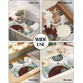 thumbnail image 6 of Brown Black Dish Drying Mat for Kitchen Counter, Super Absorbent Quick Dry Coffee Bar Mat Pad Thin Diatomaceous Sink Mat Non Slip Dish Drainer Mat 23.5x15.5 Gold Boho Geometric Abstract Eucalyptus, 6 of 6