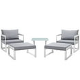 thumbnail image 2 of Modway Fortuna 5 Piece Outdoor Patio Sectional Sofa Set in White Gray, 2 of 6