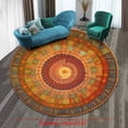 thumbnail image 2 of Boho Round Rug 24Inches Small Round Area Rug Non-Slip Round Bathroom Rug Washable Throw Rugs for Bedroom Oriental Distressed Round Kitchen Office Circle Rug Round Carpet for Living Dining Room Sofa, 2 of 2