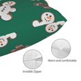thumbnail image 5 of Kll Gingerbread Snowman Cookies Pillow Covers Envelope Closure,Super Soft And Cozy Fuzzy Fleece Pillow Case Cover 20"X30", 5 of 9