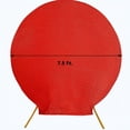 thumbnail image 2 of BalsaCircle 7.5 feet Red Metallic Glittered Spandex Round Backdrop Stand Cover Wedding Party Decorations, 2 of 7