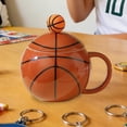 thumbnail image 4 of Sports Themed Ceramic Coffee Mug Set with Lid and Spoon – Functional Novelty Drinkware for Home Office or Game Day Gift for Athletes and Coaches, 4 of 6