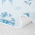 thumbnail image 5 of Erosebridal Light Blue Bow Flower Star Bed Spread Queen, Cute Floral Print Queen Coverlet Set for Girls, 3 Pieces, 5 of 7