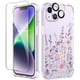 thumbnail image 1 of Funda de teléfono GVIEWIN para iPhone 14 6.1 Floral con protector, 1 of 7
