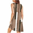 thumbnail image 4 of Mgmyaa Women's Sleeveless Sleep Dress Pleated Nightshirt Print Lounge Nightgown Round Neck Chemise Comfortable Home Wear Short Nightdress, 4 of 6