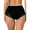 thumbnail image 3 of Juniors Plus Size Briefs High Waist Breathable Stretch Lace Panties, 3 of 5