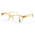 thumbnail image 2 of Semi-Rimless Rectangular Progressive Multifocal Reading Glasses - Half Power On Top Reader CR12 +2.00, 2 of 4