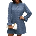 thumbnail image 1 of Vestido de manga larga para mujer vestido de manga larga con cuello redondo de gasa para dama para citas de vacaciones ANGGREK Otros, 1 of 6