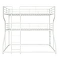thumbnail image 5 of Euroco Solid Metal Bed, Full XL over Twin XL over Queen Size Triple Bunk Bed for Kids Teens Room, Three Beds for Both Kids and Adults, White, 5 of 13