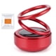 thumbnail image 1 of Ambientador para coche, energía solar, eliminador de olores giratorio, difusor de aromaterapia con doble anillo, color rojo, 1 of 14