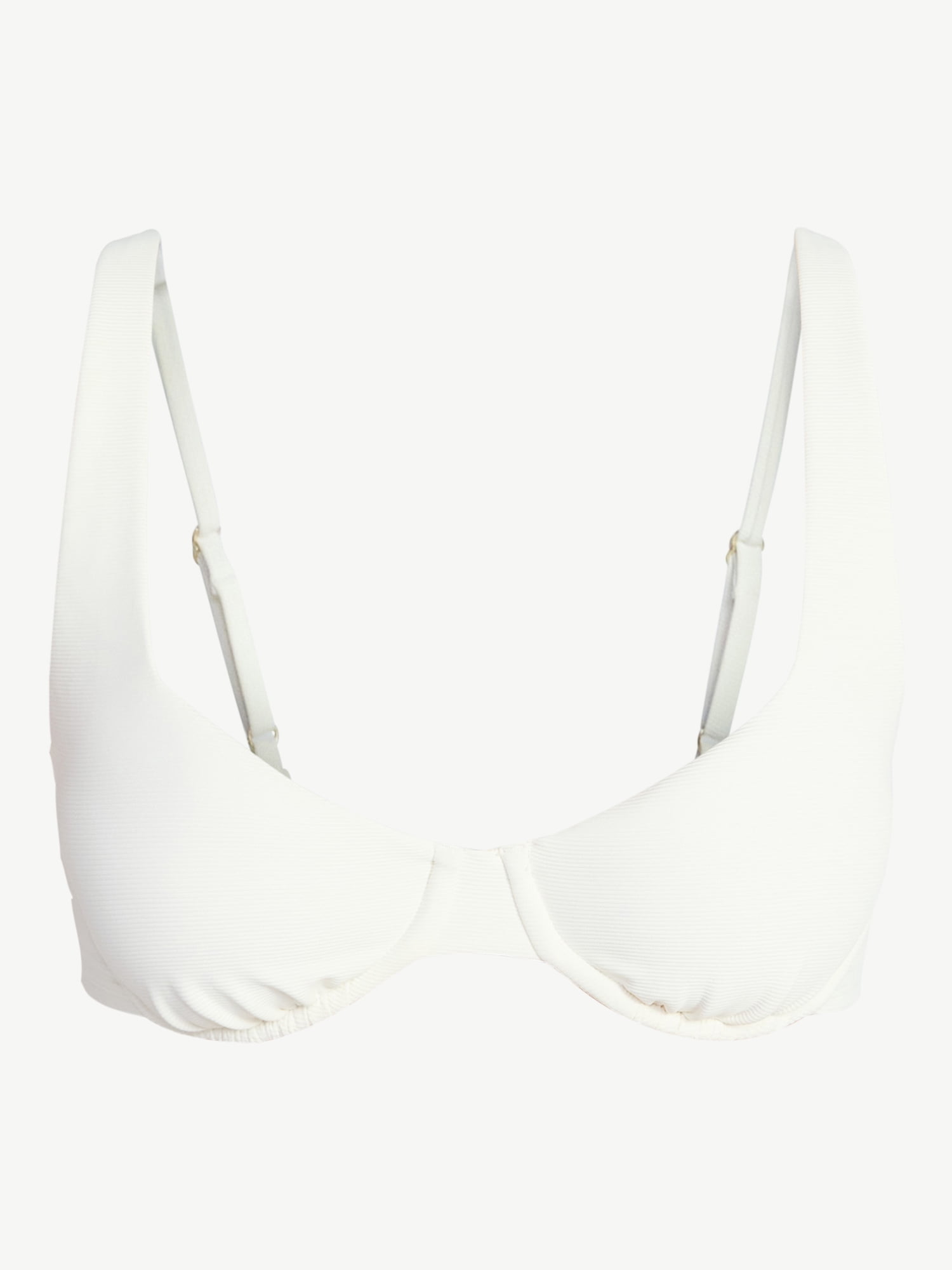 Time and Tru Women's and Women's Plus Size Ribbed Underwire Bikini Top, Sizes XS-3X