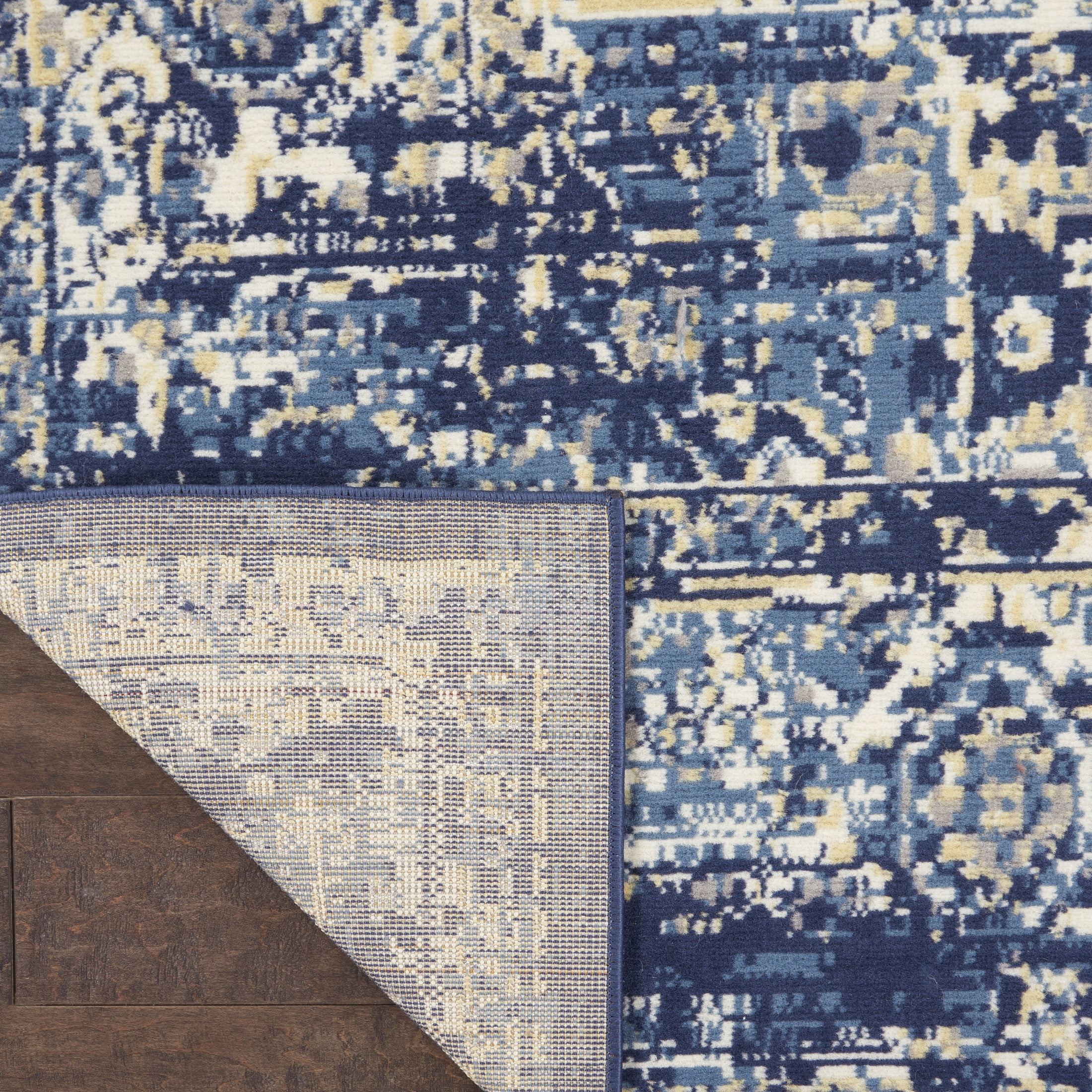 Nourison Grafix Persian Navy Blue 8'6" x 12' Area Rug, (9x12)