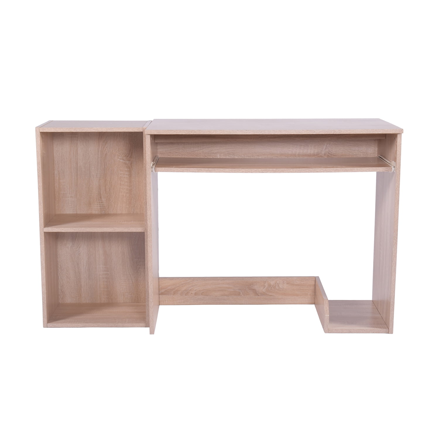 Kepooman Home Office Computer Desk with Storage Board, Study Writing Table, Modern Simple Style PC Desk, Wood Color, 35.43" * 18.9" * 29.53" Kepooman Home Office Computer Desk with Storage Board, Study Writing Table, Modern Simple Style PC Desk, Wood Color, 35.43" * 18.9" * 29.53"