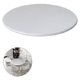 thumbnail image 5 of 40 Inch Elastic Edged Round Table Cloth Table Protector Oil Table Cover white, 5 of 7