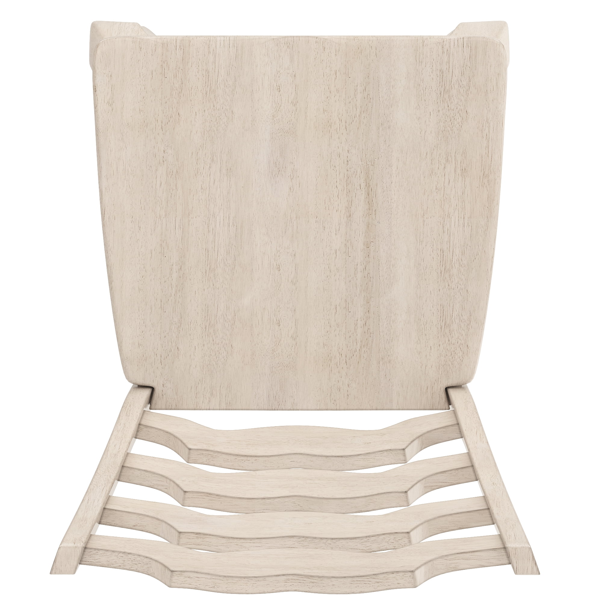 Weston Home Farmhouse Vintage French Ladder Back Solid Wood Counter Height Chair, Set of 2, Antique White