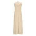 thumbnail image 4 of Jalioing Women's Sweatshirt Dress Oversized Sleeveless Hooded Maxi Dresses Solid Casual Hoodie Dress with Pocket, 4 of 6