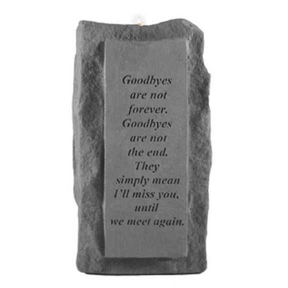 Goodbyes Are Not...Single-Tall Votive Holder Memorial Garden Stone