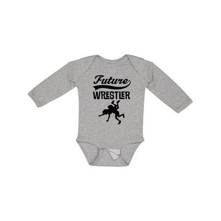 

Inktastic Wrestling Future Wrestler Gift Baby Boy Long Sleeve Bodysuit