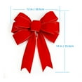 thumbnail image 3 of Red Christmas Bows Outdoor Decorations,14.37x12 Inch Large Christmas Tree Topper Bow, Velvet Wreath Bow with Glitter Gold Edge for Xmas Home Front Door Decor,Wreaths, Gifts & Home Decor, 3 of 6