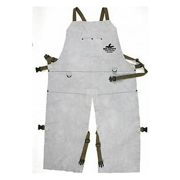 Mcr Safety Welding Apron, Leather, 42 in Length, Gray 38242MW