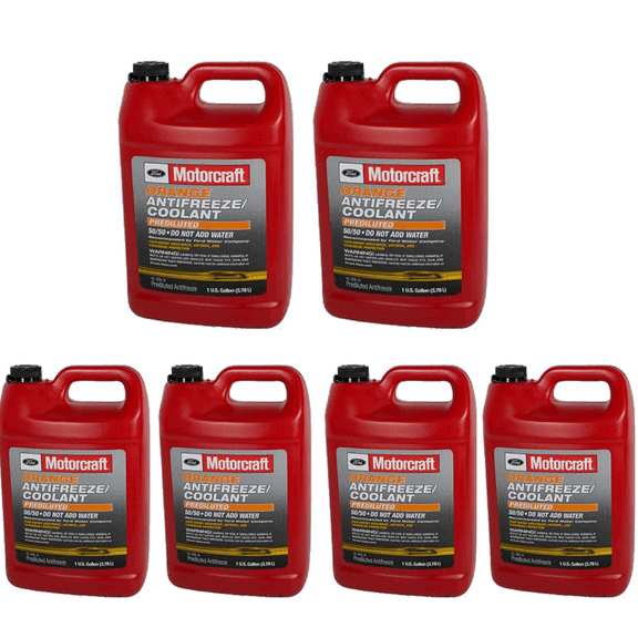 Engine Coolant Antifreeze Motorcraft VC13DLG Orange/Yellow Pre diluted Pack of 6