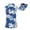 Blue Hibiscus Print, variant on Horse Rose Golf Sleeveless Shirts for Women with Matching Sports Sun Visor Hat, Breathable Lightweight Outdoor Golf Tennis Athletic Outfit Set
