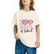 thumbnail image 4 of Xihbxyly Camiseta con Estampado Escolar, Bonita Camiseta de Cuello Redondo, Tela Suave y Transpirable, Ropa Informal, Conjunto de Verano para Niñas, Ropa Escolar Diaria, de 3 a 14 Años, Un Regalo de, 4 of 6